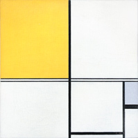 Piet Mondrian Composition B with Double Line, Yellow and Gray 1932
